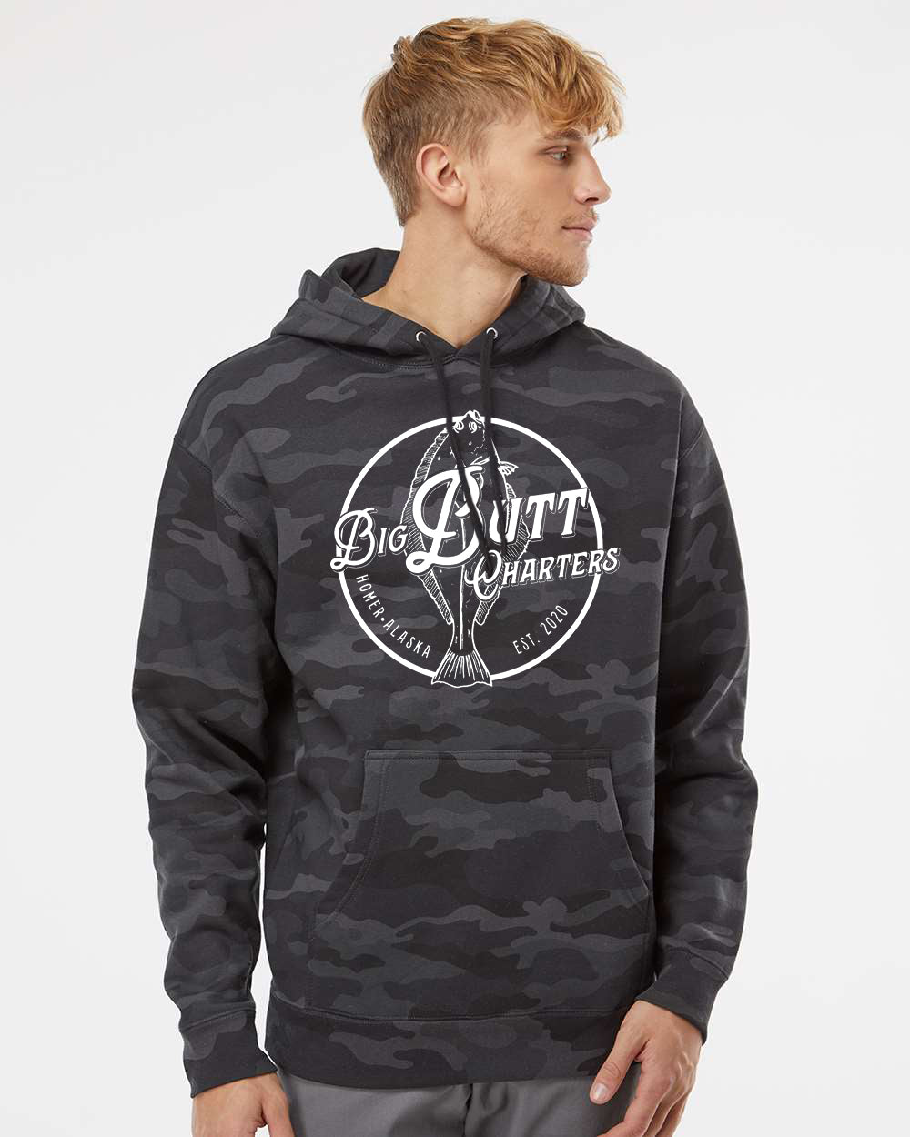 Big Butt Black Camo Hoodie