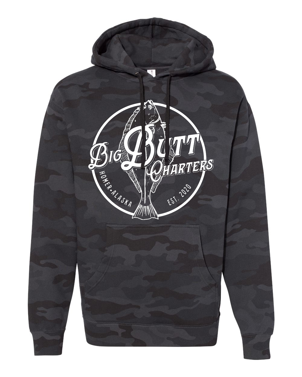 Big Butt Black Camo Hoodie
